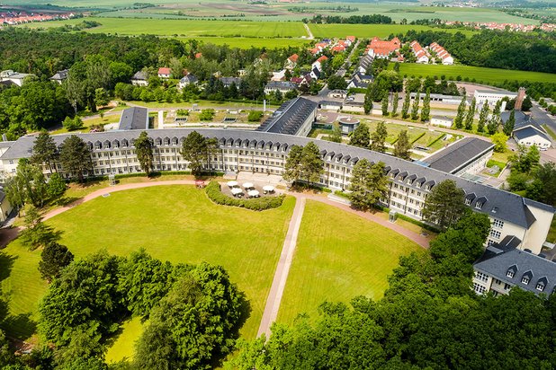 Drohnenfoto mit Eingang